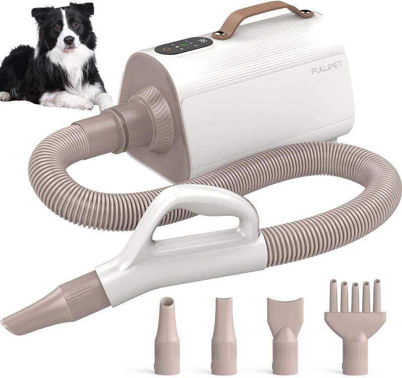 Photo 1 of ***FOR PARTS*** FULUPET Dog Dryer, LED Smart Dog Hair Dryer, 4-in-1 High Velocity Blow Dryer for Dogs, Dog Blow Dryer with Adjustable Temperature and Air Speed, Pet Grooming Dryer for Home Pet Salon