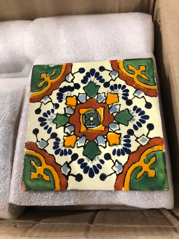 Photo 1 of 2x2 36 pcs Gerona Talavera Mexican Tile