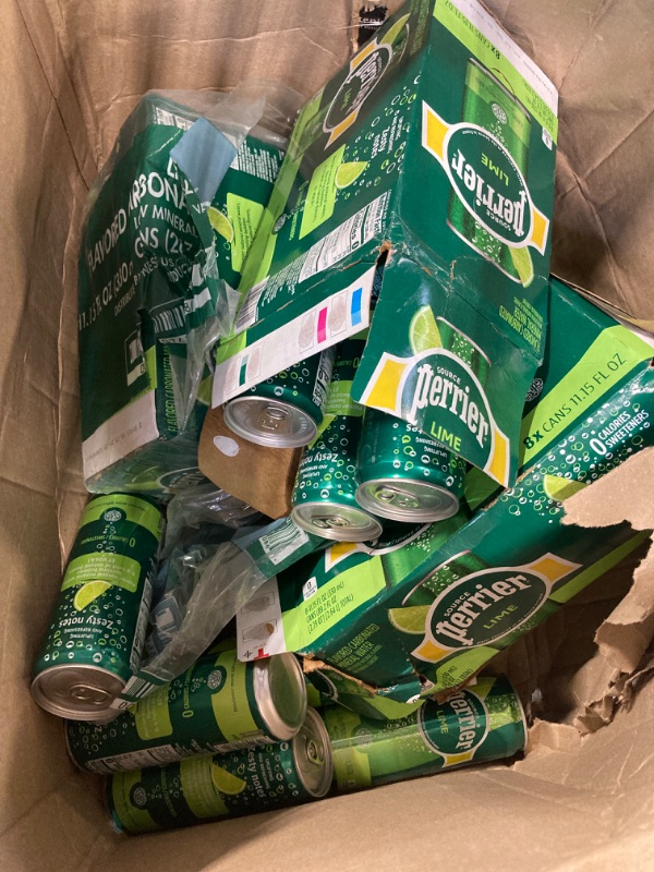 Photo 1 of 3 pack Perrier Lime Flavored Sparkling Water, 11.15 FL OZ Cans (8 Count) Lime 11.15 Fl Oz (Pack of 8)