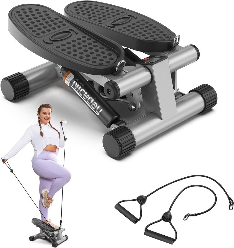 Photo 1 of ***NON FUNCTIONAL//SOLD AS PARTS*** 
Niceday Steppers for Exercise, Stair Stepper with Resistance Bands, Mini Stepper with 300LBS Loading Capacity, Hydraulic Fitness Stepper with LCD Monitor