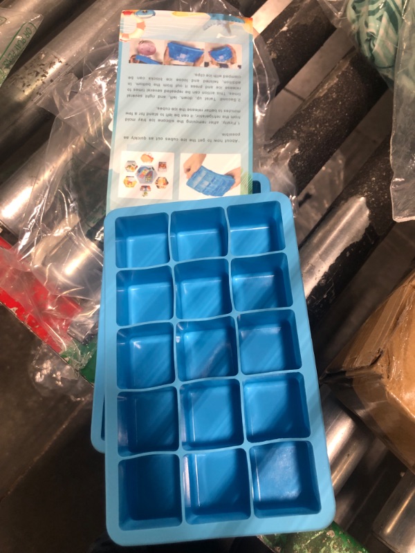 Photo 3 of 2 Pack Ice Cube Trays, ZDPMK Silicone Ice Cube Trays Molds?Easy Release Flexible Ice Cube Molds 15 Ice Cubes Tray for Freezer?Cocktail?Whiskey?Reusable & BPA Free