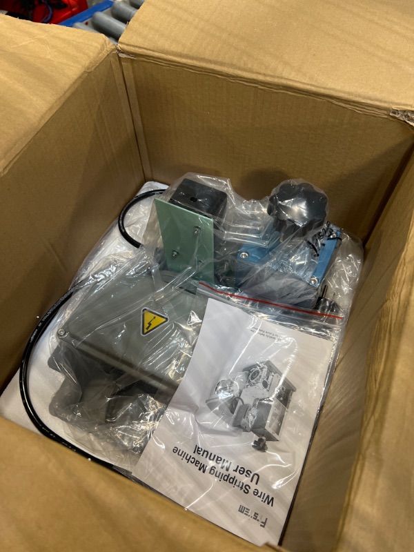 Photo 1 of Frstem Automatic Wire Stripper Machine, 180W Electric Wire Stripping Machine for Copper Wires, 0.06"-1" 60 ft/min with Visible Stripping Depth Reference Recycling Scrap Motorized Wire Stripper Tool