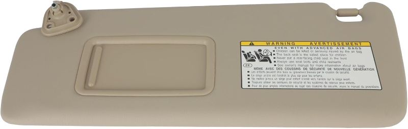 Photo 1 of ASAPE Left Driver Side Sun Visor Fit for 2004-2007 for Toyota Highlander, Beige without Sunroof 1*Car Sun Visor(Left Driver Side)
