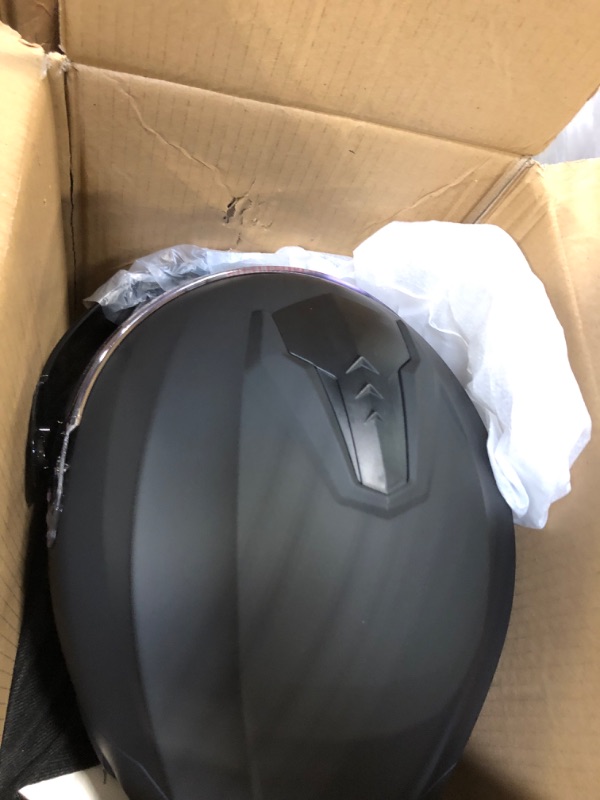 Photo 3 of Favoto Motorcycle Full Face Helmet DOT Approved, Lightweight ABS Shell, Anti-Fog Film Included, Flip-Up Street Bike Helmet with Aerodynamic Design for Adults
