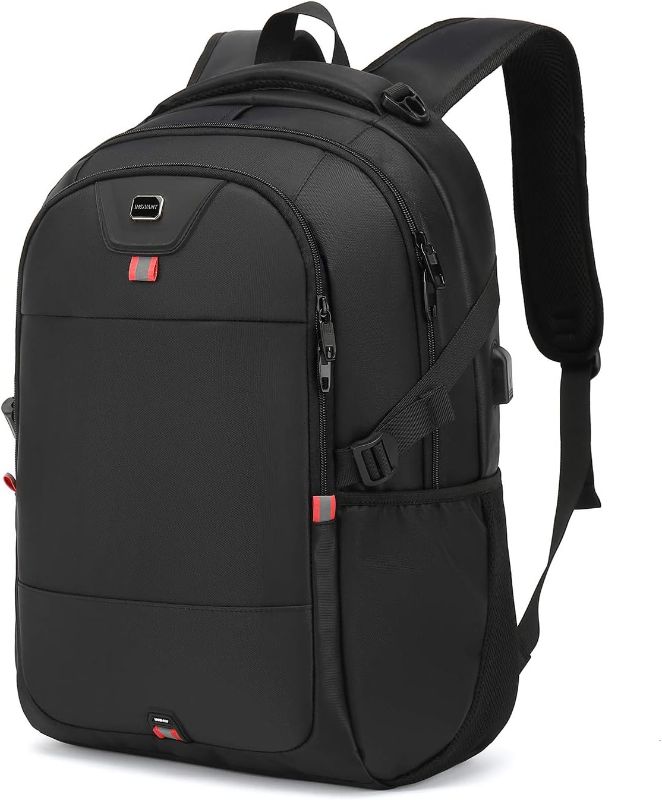 Photo 1 of Laptop Backpack 17 Inch Water Resistant Backpacks Durable College Travel Daypack Anti Theft with USB Charging Port Best Gift for Men Women(17 Inch, Black)