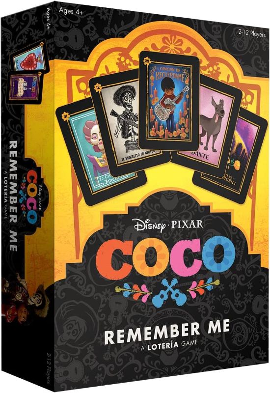 Photo 1 of Coco Remember Me Loteria | Traditional Loteria Mexicana Game of Chance | Bingo Style, Featuring Custom Artwork & Illustrations from Disney Pixar Film | Inspired by Spanish Words & Mexican Culture