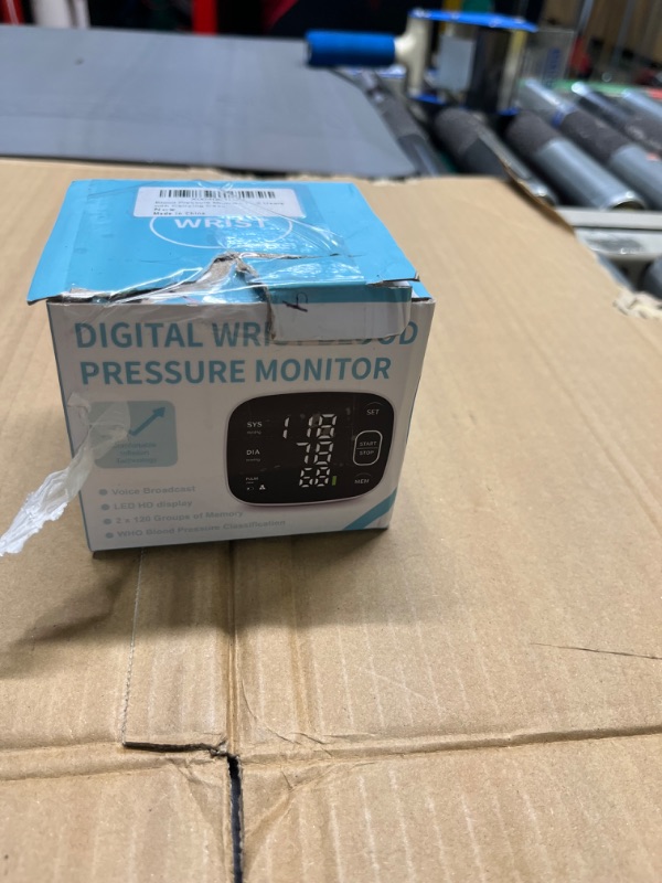 Photo 1 of Blood Pressure Monitors for Home Use Rechargeable Blood Pressure Cuff Wrist Digital BP Machine with LED Backlit Display, Voice Broadcast, 240 Memory Storage for 2 Users with Carrying Case