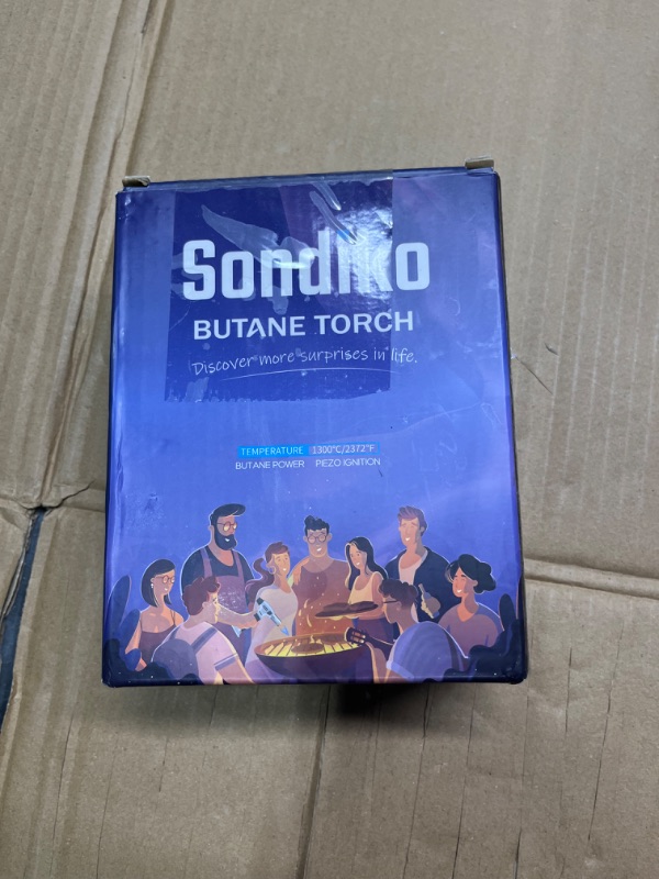 Photo 1 of Sondiko Butane Torch Kit HB1513 and S907, Refillable Butane Torch Lighter with Safety Lock, Adjustable Flame for Dessert, Creme Brulee(Butane Gas Not Included)