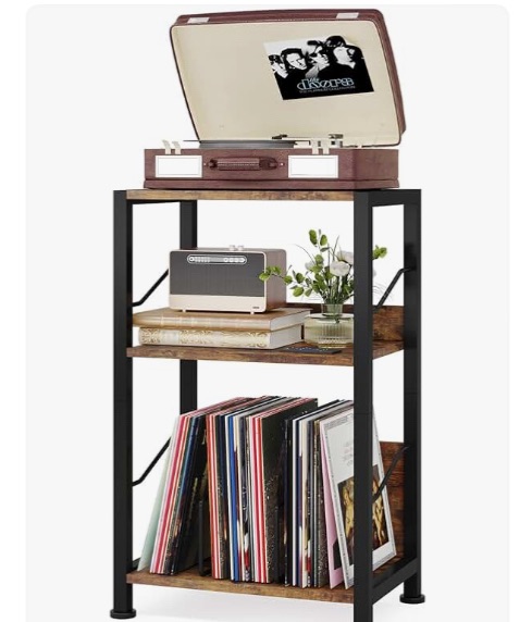 Photo 1 of 
3-Tier Record Player Stand - Retro Vinyl 