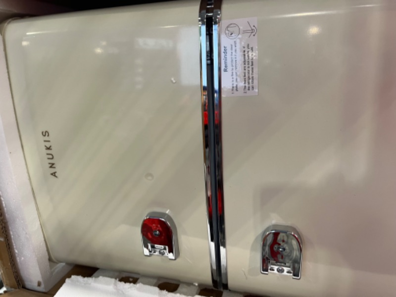 Photo 1 of Anukis Mini Fridge with Freezer3.5 Cu Ft 2 Door Compact Refrigerator for Dorm, Apartment, Office, Family, Basement, Garage,Cream