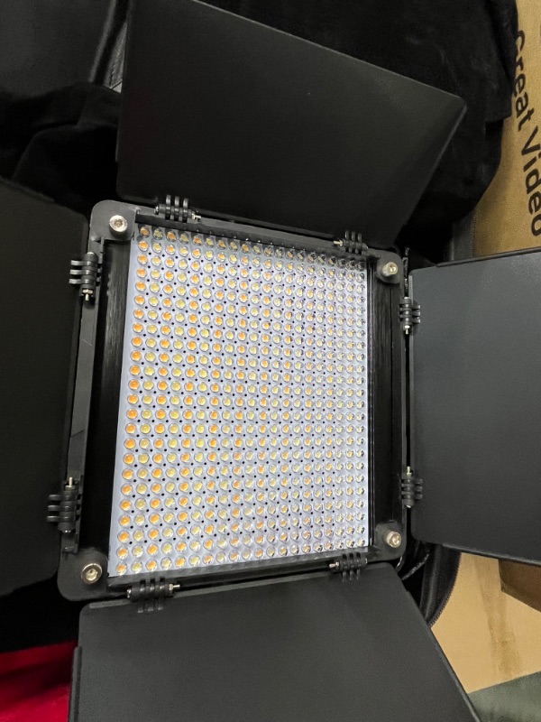 Photo 8 of GVM 2 Pack LED Video Lighting Kits with APP Control, Bi-Color Variable 2300K~6800K with Digital Display Brightness of 10~100% for Video Photography, CRI97+ TLCI97 Led Video Light Panel +Barndoor