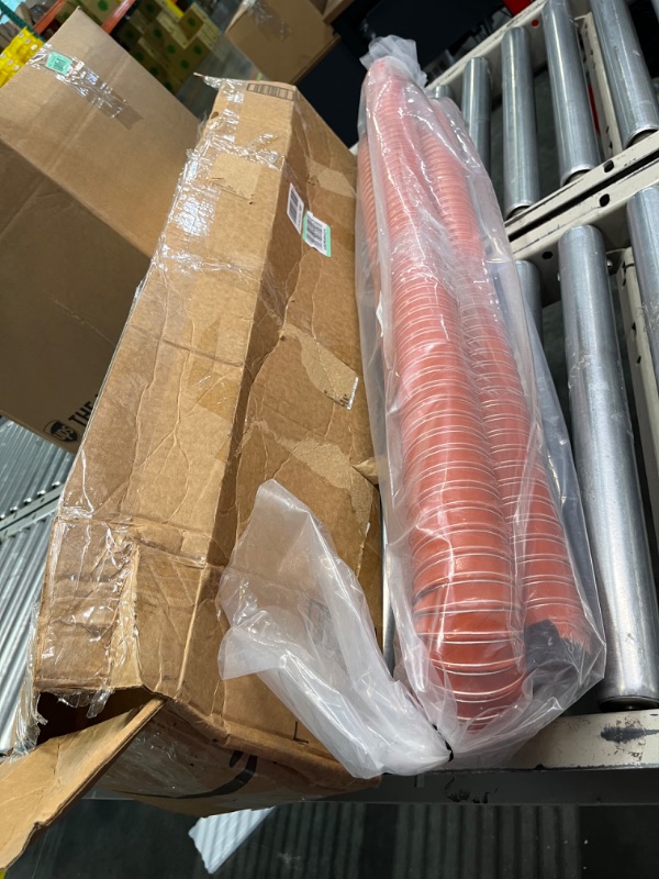 Photo 1 of 2.5" ID Automotive Silicone Flexible Brake Cooling Air Ducting Induction Intake Pipe Hose, Length 3 Meter (10 Feet) 2.5", 10 FT (3M) Red