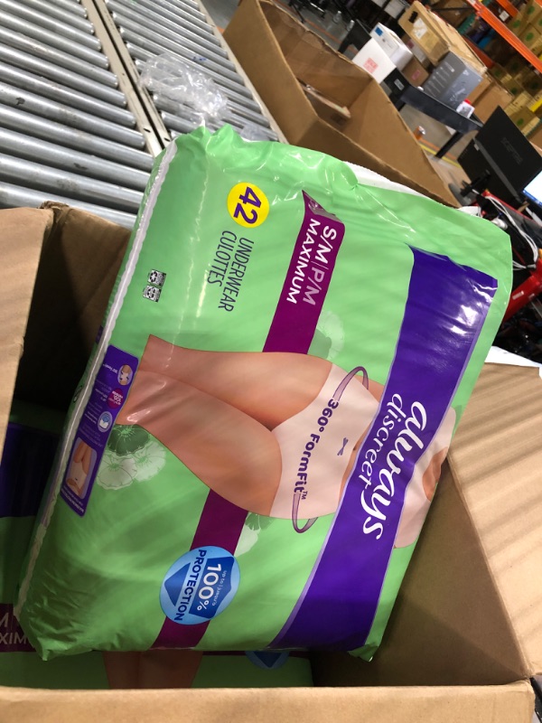 Photo 1 of Always Discreet Incontinence Underwear for Women Maximum Absorbency, S/M, 42 Count 2pack