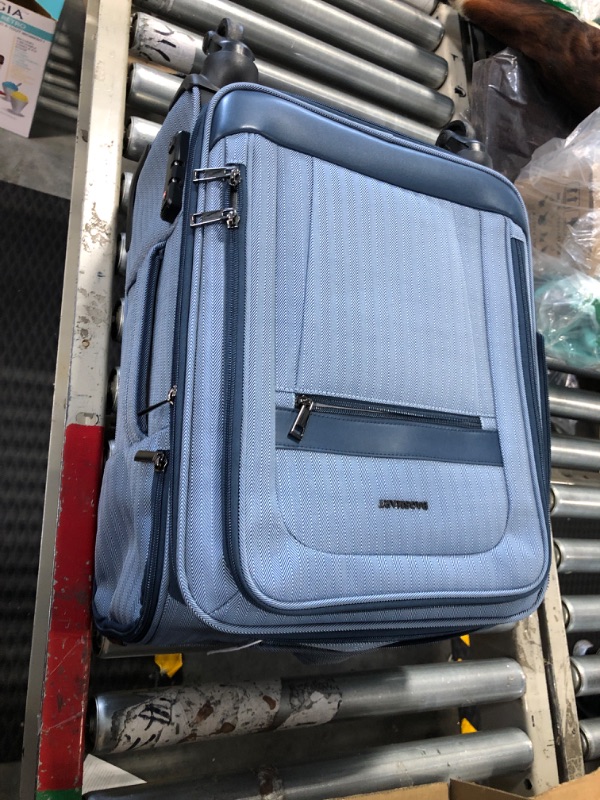 Photo 1 of BAGSMART Carry-On Luggage Airline Approved, 20 inch Expandable Suitcase with Duffel bag, Softside Lightweight Suitcases with Spinner Wheels, Durable Travel Luggage, Carry-On Blue