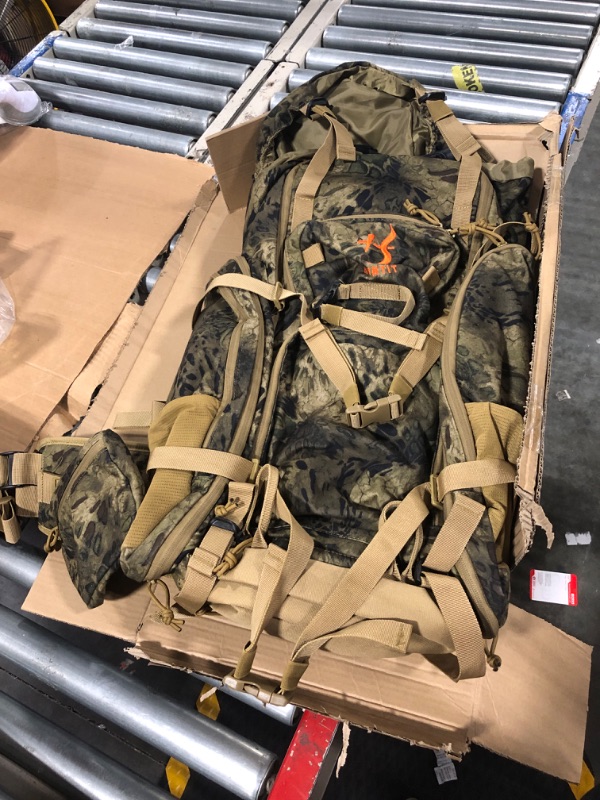 Photo 2 of HUNTIT Hunting Backpack with Meat Compartment Hunting Day Pack with Built in Aluminum Frame Bow Rifle Holder