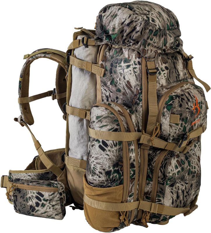 Photo 1 of HUNTIT Hunting Backpack with Meat Compartment Hunting Day Pack with Built in Aluminum Frame Bow Rifle Holder