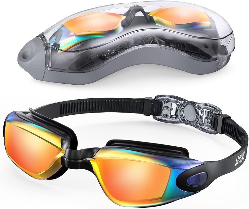 Photo 1 of Aegend Swim Goggles, Swimming Goggles No Leaking Full Protection Adult Men Women Youth