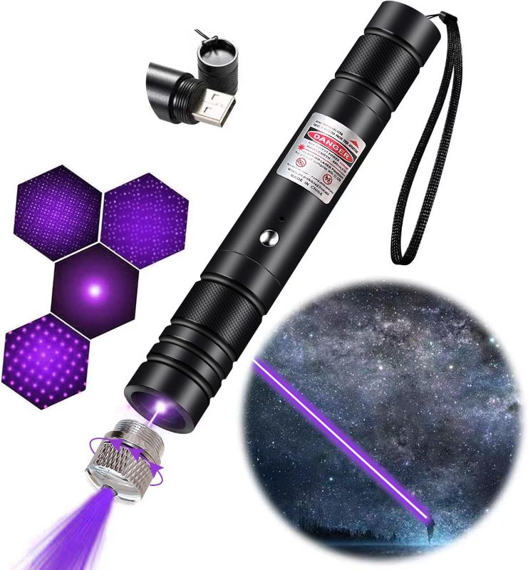 Photo 1 of Cowjag Laser Pointer, Long Range Purple Laser Pointer, 2000 Metres Laser Pointer High Power Pen, Purple Lazer Pointer Rechargeable f