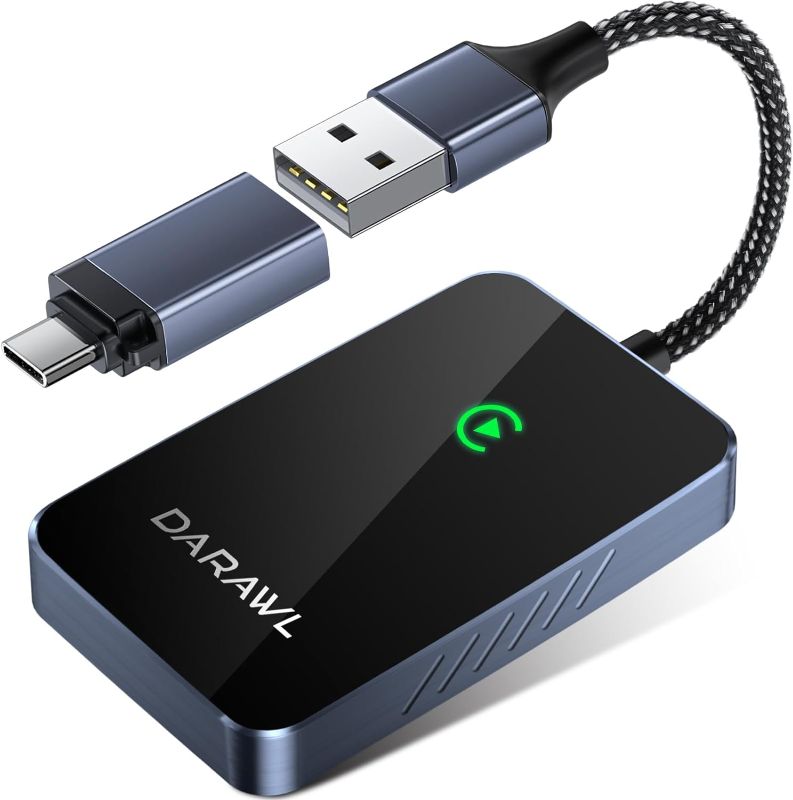 Photo 1 of DARAWL Wireless CarPlay Adapter, Converts Wired to Wireless Apple CarPlay, Fits for Cars from 2015 & iOS 10+, Easy Use & Stable Connection