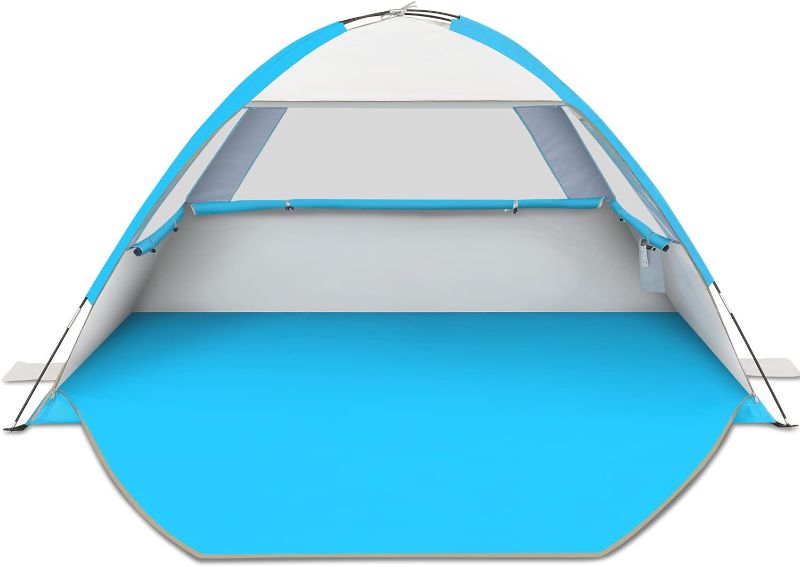 Photo 1 of Gorich Beach Tent, Beach Shade Tent for 3/4-5/6-7/8-10 Person with UPF 50+ UV Protection, Portable Beach Tent Sun Shelter Canopy, Lightweight & Easy Setup Cabana Beach Tent