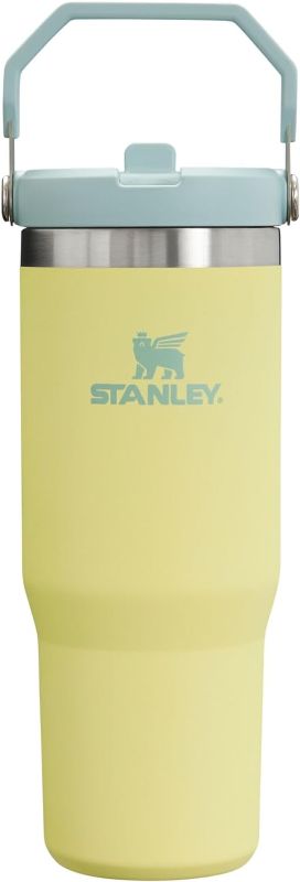 Photo 1 of **DAMAGE/Bite marks on mouth piece** STANLEY IceFlow Stainless Steel Tumbler with Straw, Vacuum Insulated Water Bottle for Home, Office or Car, Reusable Cup with Straw Leak Resistant Flip