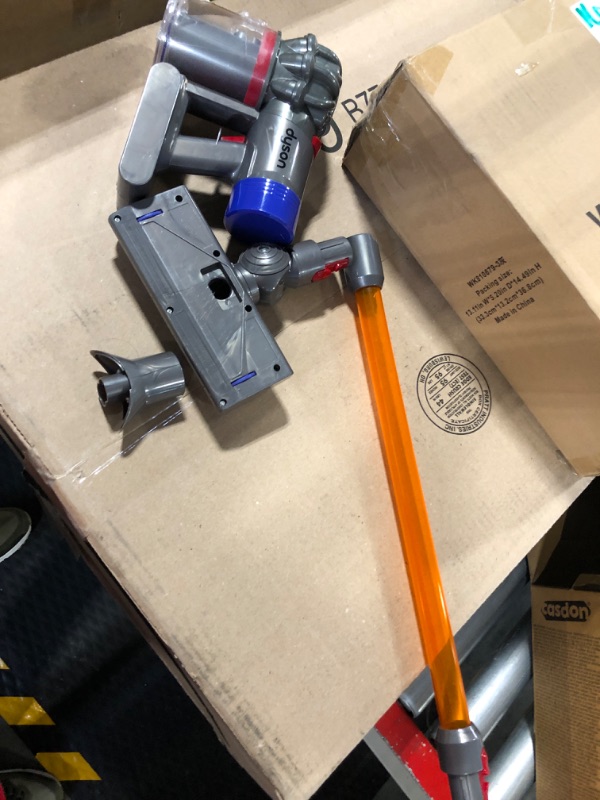Photo 1 of Casdon Little Helper Dyson Cord-Free Vacuum Cleaner Toy, Grey, Orange and Purple (68702) Dyson Ball Vacuum Toy Vacuum with Working Suction and Sounds, 2 lbs, Grey/Yellow/Multicolor Toy + Dyson Ball Vacuum