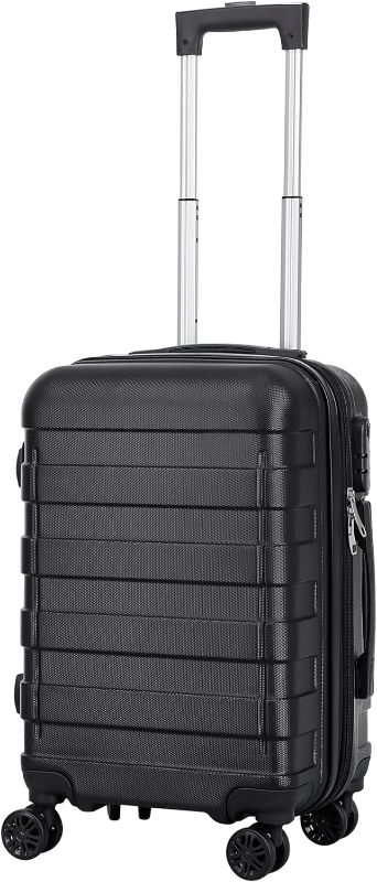 Photo 1 of SUPER DEAL 21 Inch Carry On Luggage Hardside Expandable Luggage with Spinner Wheels, Height Adjustable Handle and Side Feet Lightweight Waterproof Suitcase...
