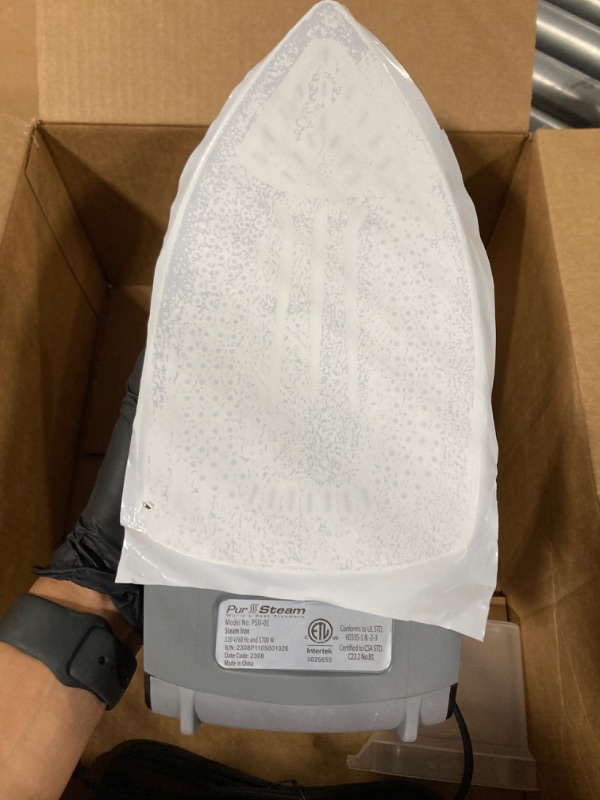 Photo 1 of PurSteam Steam Iron for Clothes 1700W with Self-Cleaning Nonstick Stainless Steel Soleplate, Auto Shutoff, Anti-Drip
