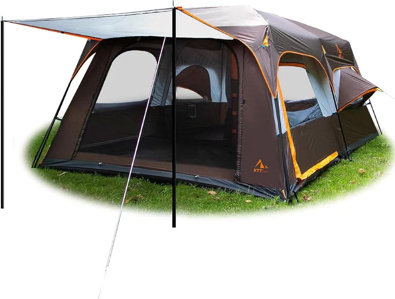 Photo 1 of ***MISSING PARTS****
KTT Large Family Cabin Tent 10 Person,14.1X10X6.58ft,2 Rooms,3 Storage Pockets,2 Bay-Windows 3 Doors and 3 Windows with Mesh,Straight Wall,Waterproof,Double Layer,Big Tent for Outdoor,Camping
