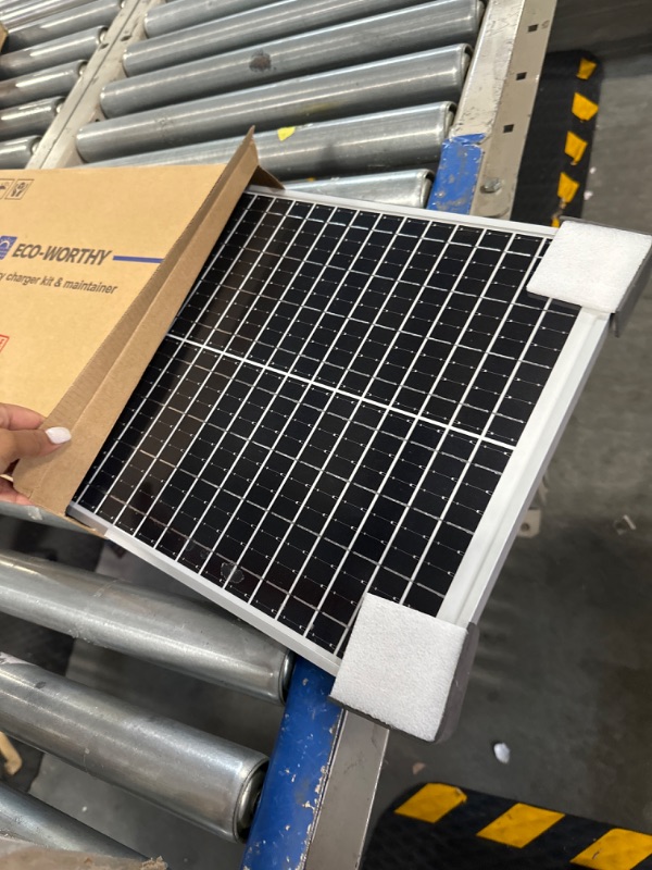 Photo 2 of ECO-WORTHY Solar Panel 25W 12V Monocrystalline Waterproof Panel for Charging 12V Battery of RV Boat Trailer ATV Car or Powering 12V Light, Charing 12V Battery Pack and Other Off-Grid Applications