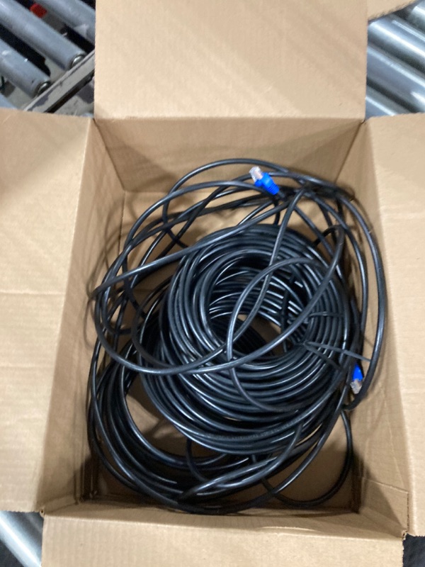Photo 1 of Cat6 Outdoor Ethernet Cable 150ft, Heavy Duty Double Jackets Internet Cord, Waterproof, Direct Burial, (from 25FT to 300 FT) Support PoE Cat6 Cat5e Cat5 Network, Cat 6 RJ45 Patch Cable with 25 Ties