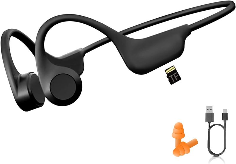 Photo 1 of Bone Conduction Headphones Bluetooth Headphones Wireless Earbuds Running Headset Wireless Bone Conduction Headphone Bluetooth 5.3 with Mic Open Ear Headphone IPX7 Waterproof Swimming Sport Earphones
