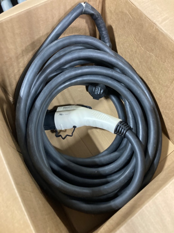 Photo 1 of AEFA EV Charger J1772 Extension Cable – 20FT Length, Up to 40 Amps, Durable Build, Waterproof, Universal Compatibility, Level 1 & 2 Charging, Ideal for US Electric Cars with J1772 Type 1 Connector