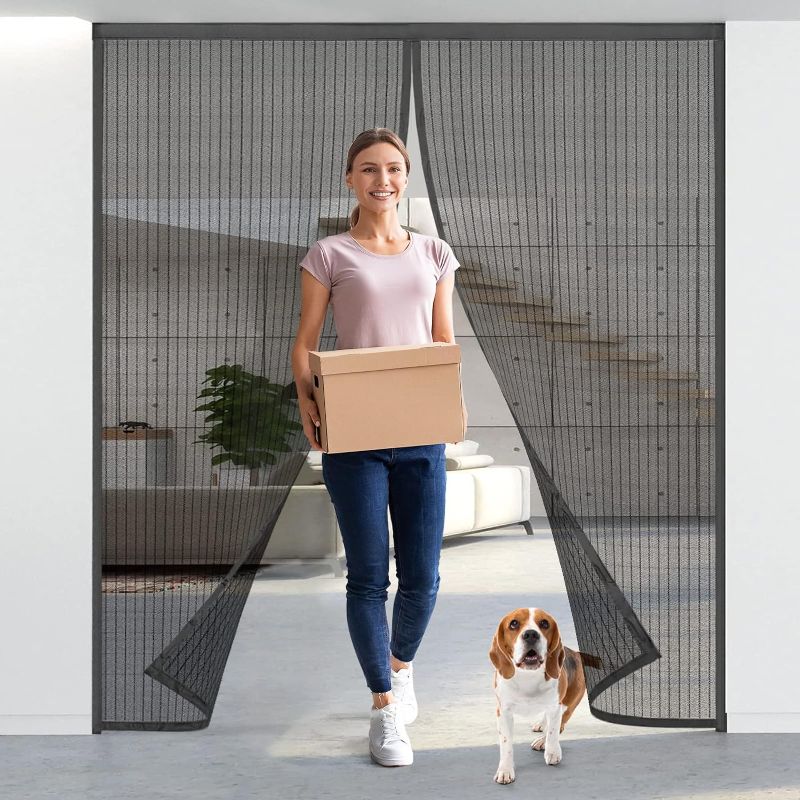 Photo 1 of ** no installation tools**
Titan Mall Magnetic Screen Door 72x80", Self Sealing Screen Door, Heavy Duty Door Screen Magnetic Closure - Keep Bugs Out, Retractable Screen Door Mesh - Pet and Kid Friendly, Hands Free Door Screen
