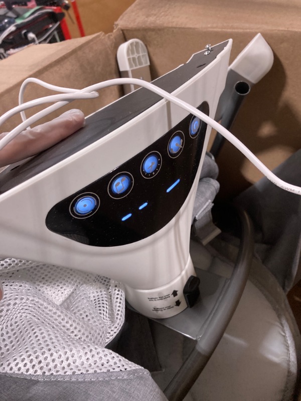 Photo 1 of Baby Swings for Infants - Exclusive App & Bluetooth Electric Baby Swing, Smart Sensor&Timing, 5 Speeds, 12 Preset Lullabies and Back-Up Pillow, Portable Baby Swing for Indoor/Outdoor(Grey)
 
