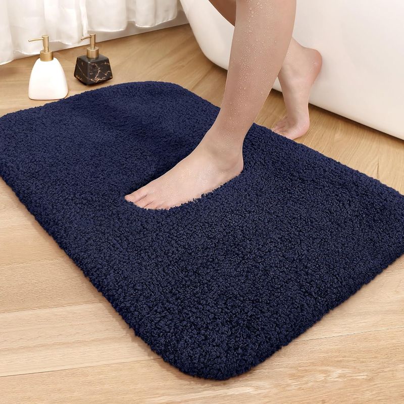 Photo 1 of ** similar to image**
Color&Geometry Navy Blue Bathroom Rugs - Upgrade Your Bathroom with Soft Microfiber Dark Blue Bath Mat - Non Slip, Plush, Absorbent, Washable, 16"...
