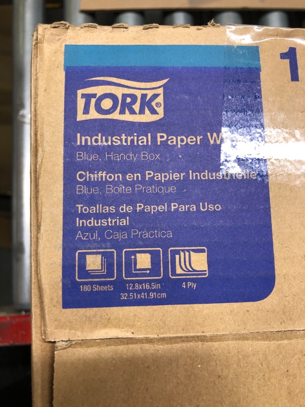 Photo 3 of ** sealed **
Tork Industrial Paper Wiper Blue, Handy Box W7 4-Ply, 1 x 180 Feet, 13247501
