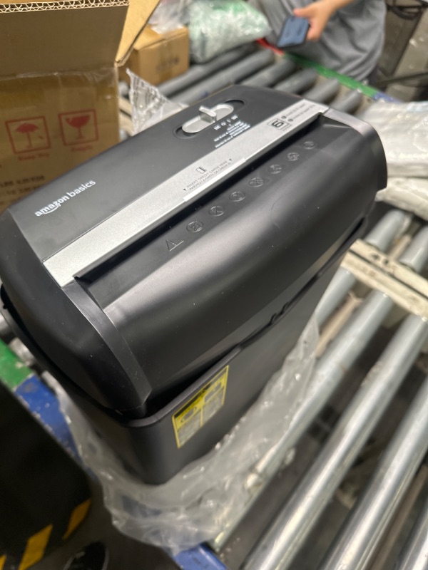 Photo 1 of Amazon Basics 6-Sheet Cross-Cut Paper and Credit Card Home Office Shredder 6 Sheet Shredder