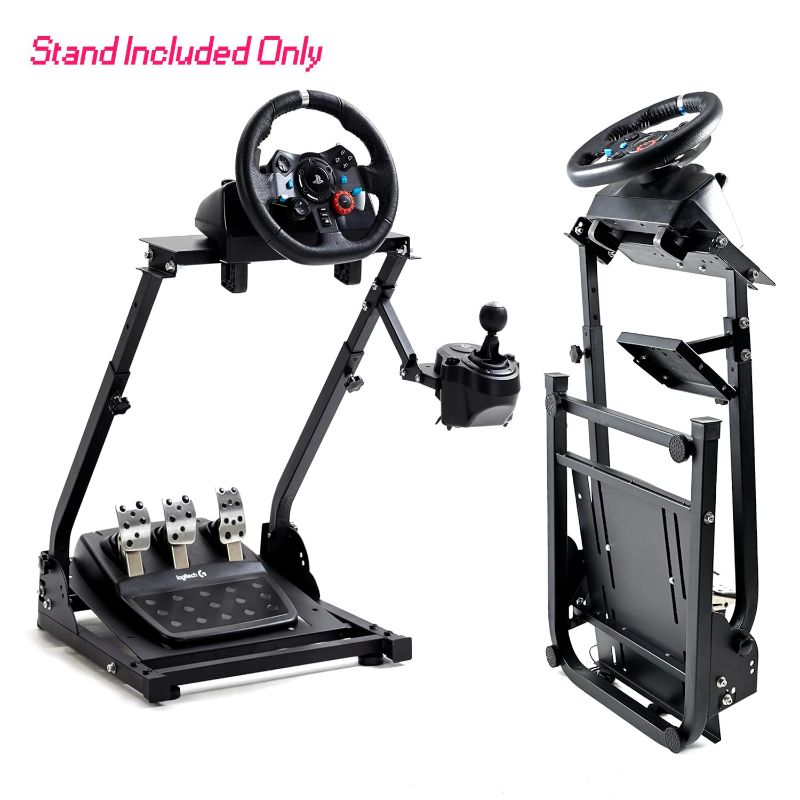 Photo 1 of Minneer Foldable Steering Racing Wheel Stand Fit for Logitech/Thrustmaster/Fanatec G29/G920/G923/G27/G25/T80/T150/T248/T300 Extensible Driving Simulator Cockpit(Wheel, Pedals, Handbrake Not Included)
