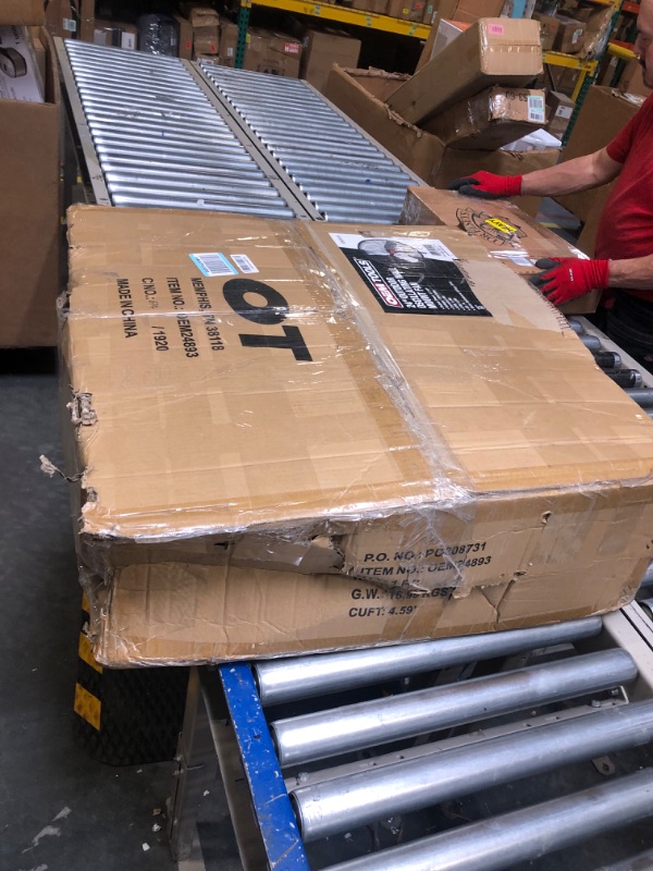 Photo 1 of **FOR PARTS**OEMTOOLS OEM24893 24 Inch Outdoor Oscillating Wall Mount Fan, 6800 CFM Max. Industrial Wall Fan, 90 Degree Outdoor Wall Mount Oscillating Fan