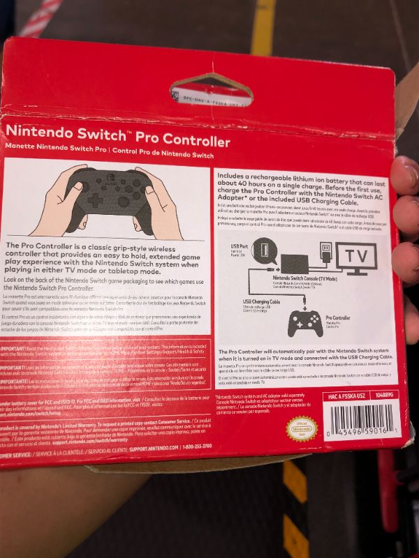 Photo 1 of Nintendo Switch Pro Controller Black Single