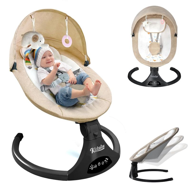 Photo 1 of Baby Swing Bluetooth Baby Swing for Infant - Portable Infant Swings for Newborns, Modern & Trendy Design with Safety Features & 5 Sway Speeds