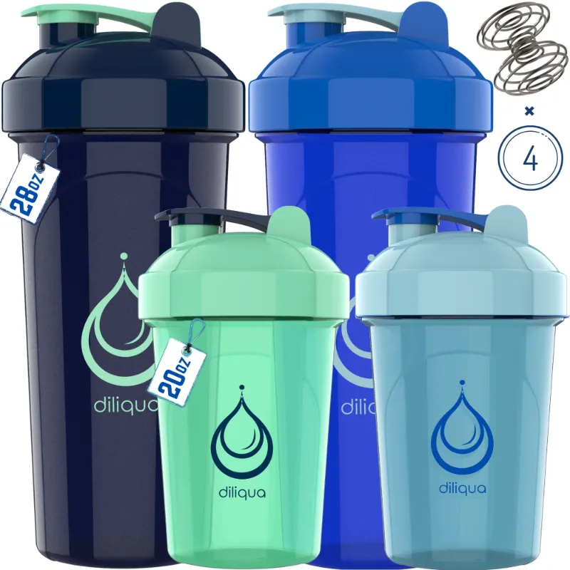 Photo 1 of -4 PACK- 28 oz Shaker Cups for Protein Mixes, BPA-Free & Dishwasher Safe, 4 large Blender Shaker Bottle Pack
