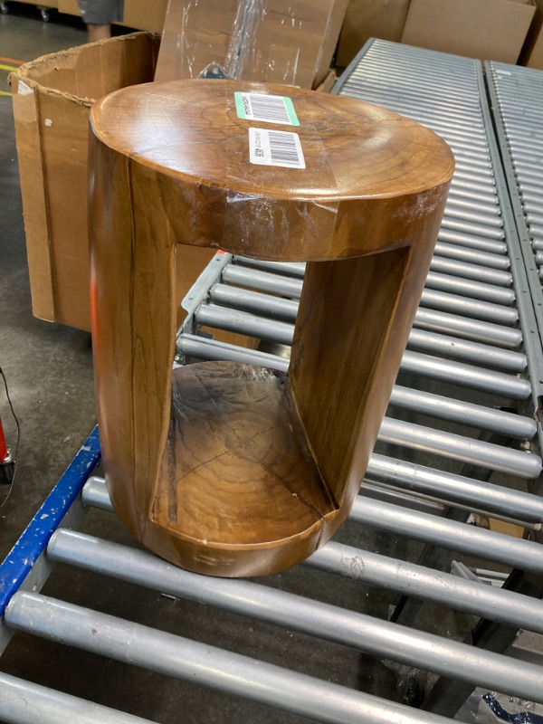 Photo 2 of ****CHIPPED BASE**** 
WELLAND Tree Stump Stool, Plant Holder, Tree Accent Table, Live Edge Side Table,Round Wood End Table,Nightstand, 16" Tall