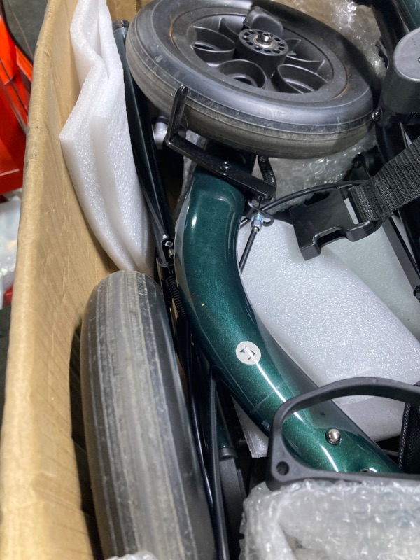 Photo 1 of ELENKER All-Terrain 2 in 1 Rollator Walker & Transport Chair, Folding Wheelchair with All 10” Wheels for Seniors, Reversible Backrest & Detachable Footrests (Green)