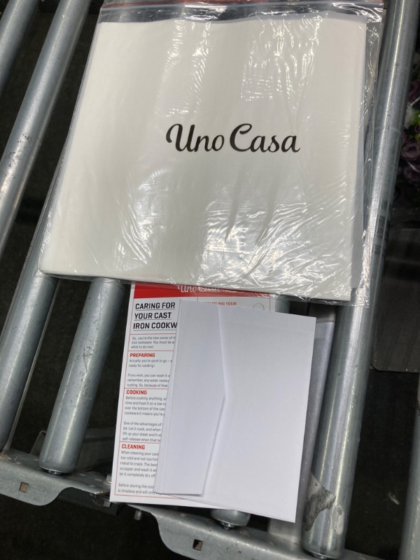 Photo 3 of ***MISSING BOLTS*** 

Uno Casa Cast Iron Tortilla Press 8 Inch - Tortilla Maker Press, Pre-Seasoned Roti Maker with 100 Pcs Parchment Paper, Heavy Duty Quesadilla Maker - Pataconera for Flour Tortilla, Tawa
