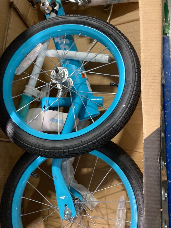 Photo 4 of **MISSING PARTS**JOYSTAR 14/16 Inch Balance Bike for Toddlers and Kids Ages 3-8 Years Old Boys and Girls - Sport Kids Balance Bike with Handbrake - No Pedal Training Bicycle Blue 16 Inch with Handbrake***USED**FOR PARTS ONLY***AS IS ALL SALES ARE FINAL***