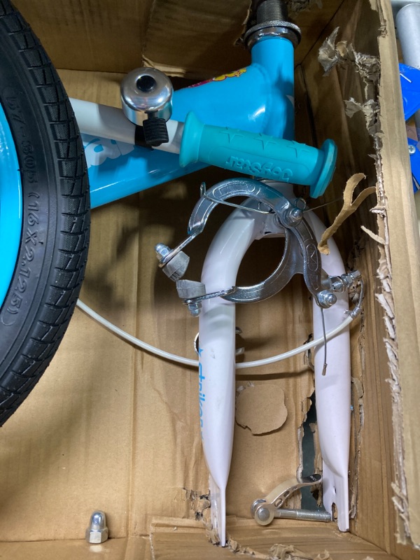 Photo 5 of **MISSING PARTS**JOYSTAR 14/16 Inch Balance Bike for Toddlers and Kids Ages 3-8 Years Old Boys and Girls - Sport Kids Balance Bike with Handbrake - No Pedal Training Bicycle Blue 16 Inch with Handbrake***USED**FOR PARTS ONLY***AS IS ALL SALES ARE FINAL***