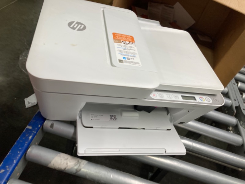 Photo 5 of HP DeskJet 4155e Wireless Color All-in-One Printer with bonus 6 months Instant Ink (26Q90A), white