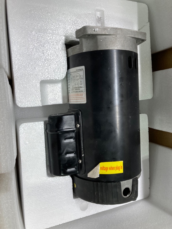 Photo 3 of B2854 Electric Motor 56Y Frame, 115/230V, 3450 RPM, 1.5HP, 8.0/16.0 Amps, 1.1 Service Factor, 1-1/2 HP Square Flange Pool Motor, Square Pool and Spa Pump Motor for A.O. Smith for Century